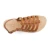 Gold flat sandals in real leather Handmade in Italy
