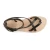 Sandalias gladiadoras mujer en cuero negro artesanía