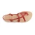 Sandalias de cuero rojas de las señoras hechos a mano en Italia