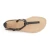 Sandale tong en cuir noir artisanales pour femme