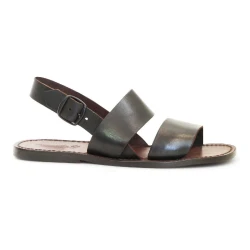 Sandalias Franciscanas de cuero Marrón de las hombres