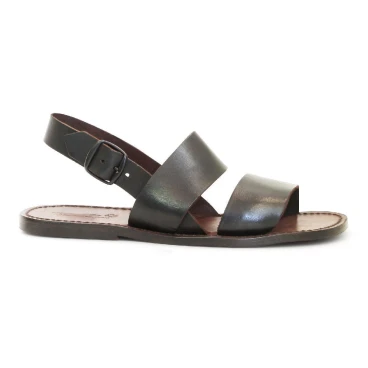 Sandalias Franciscanas de cuero Marrón de las hombres