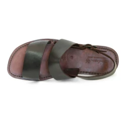 Sandales franciscains en cuir marron pour homme