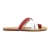 Chanclas de cuero para hombres rojo y blanco
