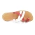 Chanclas de cuero para hombres rojo y blanco