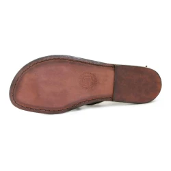 Damen sandaler leder handgemachte dunkelbraunem