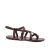 Damen Riemchen-Sandalen aus violettem Leder in Italien von Hand gefertigt