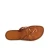 Handmade orange leather womens strips thongs slides and leather sole