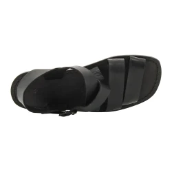 Hand gefertigte Herren-Sandalen aus schwarzen Leder