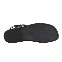 Handmade in Italy mens sandals in black leather