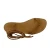 Handmade flat strappy sandals in tan calf leather