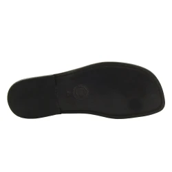 Handmade black leather thong sandals for men Made in Italy