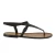 Sandales tongs plates pour femme en cuir marron foncé