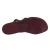 Sandale plate en cuir prune artisanales pour femme
