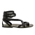 Sandale style gladiateur homme en cuir noir artisanales