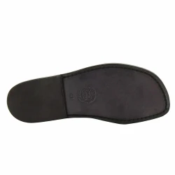 Zapatillas de cuero hecho a mano en Italia en cuero negro