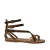 Sandales gladiateur pour femme en cuir lamé bronze