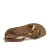 Sandalias de cuero bronce plana del gladiador