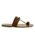 Sandales lanièr d'orteil pour homme artisanales en cuir marron