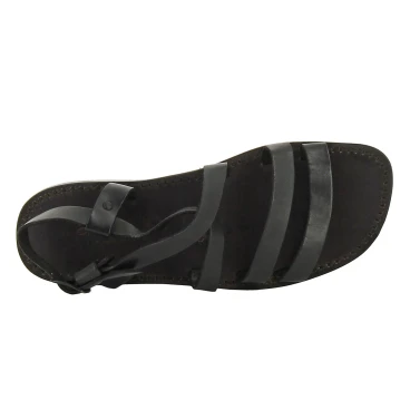 Sandalias Franciscanas de cuero negro hechos a mano