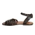 Sandales femme en cuir italienne marron foncé