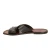 Brown leather slide sandals for women handmade