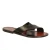 Brown leather slide sandals for women handmade