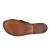 Brown leather slide sandals for women handmade