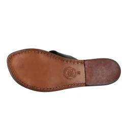 Sandalias de cuero marrón mujeres hecho a mano