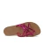 Zapatillas de damas tanga de cuero laminado fucsia
