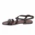Damen Riemchen-Sandalen aus dunkelbraunem Leder in Italien von Handgefertigt