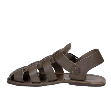 Sandalias franciscanas para hombre en cuero colores barro