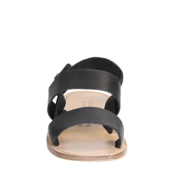 Handgefertigte Franziskaner-Sandalen für Männer aus schwarzen Leder