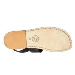Sandales franciscains en cuir noir pour homme