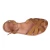 Sandalias planas hecho a mano en Italia para las mujeres reales de cuero marrón