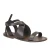 Women's sandals in mud color leather handmade in Italy