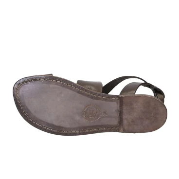 Sandalias para mujeres en cuero colore barro hecho a mano en Italia