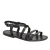 Sandales cuir femme noir artisanale travaillé à la main en Italie