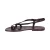 Handgefertigte Sandalen damen aus Pflaume Leder aus Italien