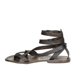 Sandalias gladiador hombre en piel barro hechos a mano en Italia