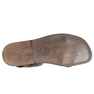 Sandalias gladiador hombre en piel barro hechos a mano en Italia
