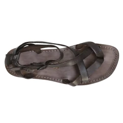 Sandalias gladiador hombre en piel barro hechos a mano en Italia