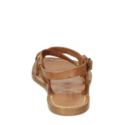 Sandalias mujer de cuero marrón hecho a mano