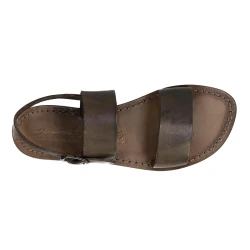 Schlamm Franziskaner-Ledersandalen für Damen in Italien von Handgefertigt