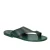 Green leather thong sandals for women handmade