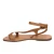 Sandalias de piel marrón claro para las mujeres hecho a mano en Italia
