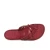 Claquette rouge pour femme en cuir fait main en Italie