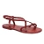 Sandali cuoio artigianali donna in pelle rosso