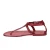 Tongs sandales pour femme travaillé à la main en cuir prune