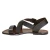 Sandalias en cuero marrón oscuro para mujer hechos a mano en Italia